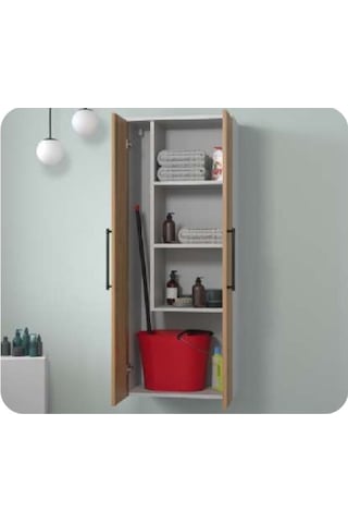 Denko Limba 60 Cm Mdf Çok Amaçlı Banyo Boy Dolabı Takım Çok Renkli