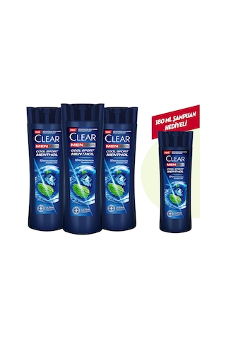 Men Kepeğe Karşı Etkili Şampuan Cool Sport Menthol 350 Ml X3