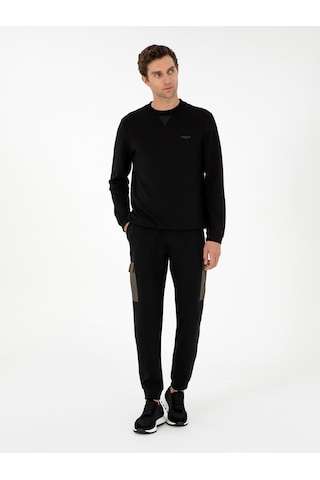 Cacharel Siyah Regular Fit Eşofman Altı
