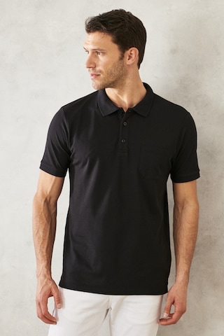 Ac&Co / Altınyıldız Classics Erkek Koyu Siyah Polo Yaka Cepli Regular Fit Bol Kesim Düz Tişört 4A4820200004SssxXL Siyah