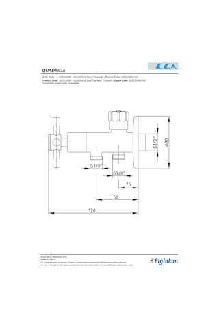 Eca Quadrille Klozet Musluğu  102111090 Krom