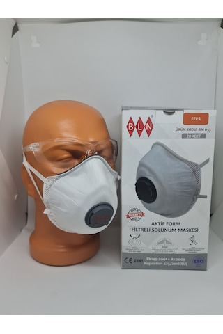 Bln Bm 033 Ffp3 Konik Ventilli Toz Maske 20adet