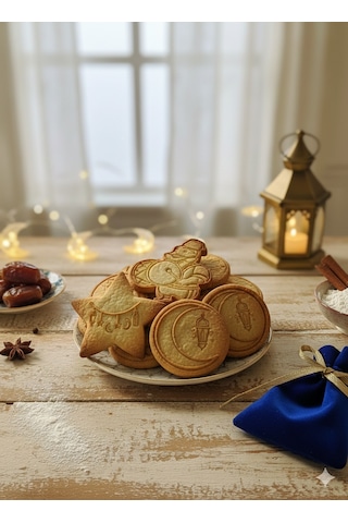Ramazan Ayı Temalı Kurabiye Kalıbı Seti 3'lü Beyaz