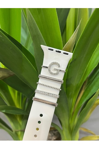 Apple Uyumlu Watch Kordon Aksesuarı Charm Set G Harfi
