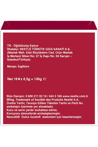 Nescafe Dolce Gusto Americano Kapsül Kahve 16'lı