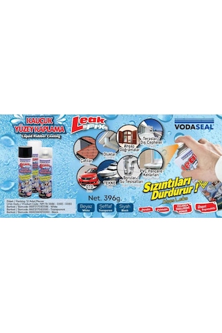 3 ADET Leak Fix Su Geçirmez Sızdırmaz Sprey 396 Gr BEYAZ