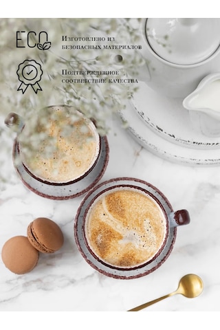 Milla Sweethome Çay Fincanları Seti, Çay Takımı 200ml 396681033 Açık Mavi