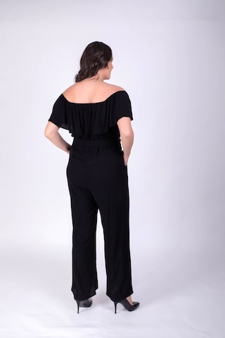 Myline Kadın Düşük Omuzlu Tulum 34397 Siyah