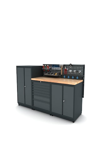 MT-1008 Modüler Çalışma Tezgahı 30 Mm Kayın Masif Panel