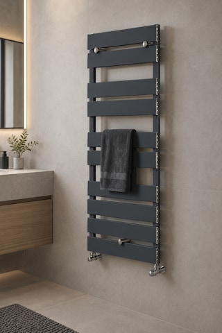 Hestia Bath Alüminyum Havlupan 490 X 1200 Antrasit Renk Aks:460