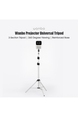 Neevoyu Wanbo Projeksiyon İçin Evrensel Ayarlanabilir Tripod: 3 Bölüm, 30-170cm Yükseklik, 360 Görünüm Açısı, Beyaz Spcc Çelik