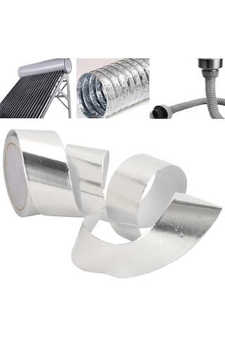 Alüminyum Folyo Bant Yanmaz Kombi Soba Borusu Bandı 48mm X 5m