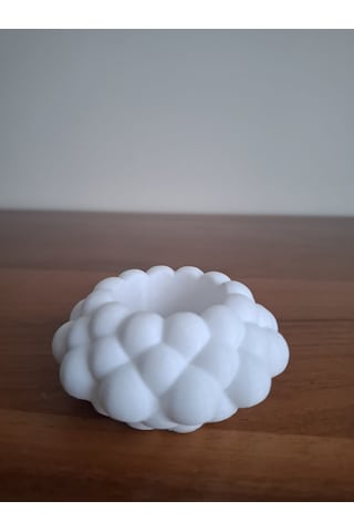 İkili Bubble Tealight Mumluk Beyaz