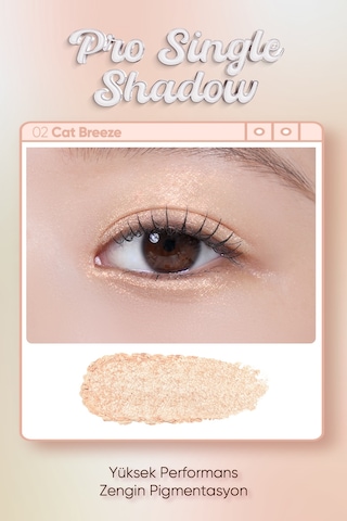 İnci Işıltılı Kremsi Dokuya Sahip Tekli Far Clio Pro Single Shadow 23fw G02 Cat Breeze