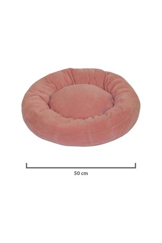 Pribor Kedi Tırmalama Tahtası 40 Cm Ve Kedi Simit Yatağı 50 Cm Çap Polar 2' Li Set Pembe-açık Pembe