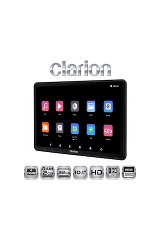 Clarion Gl-500 Android Araç Başlık Kafalık Monitörü Üniversal 2 Gb Ram 32 Gb Hdd 10.1 Inch 1 Adet 10.1"