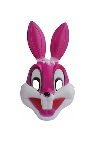 Pembe Tavşan Maskesi Cadılar Bayramı Maskesi Pink Halloween Mask Kostüm Maskesi Pembe Tavşan Maskesi Tüm Yaşlar