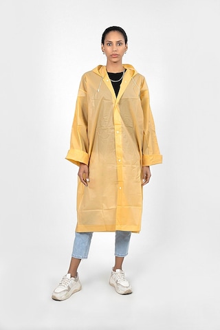 Polo55.sport.1855 Sarı Kapüşonlu Çıtçıtlı Yağmurluk Ve Rüzgarlık Sarı