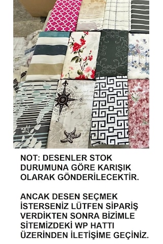 Desenli 2li Ranforce %100 Pamuk Yastık Kılıfı 50x70 Renk 2