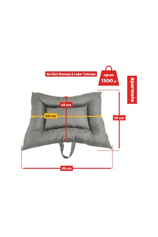 Xpermate Comfort Köpek Minderi Köpek Yatağı 55 x 65 CM Ant-Bej