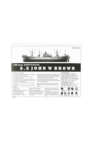 Trumpeter 05308 1/350 Ölçek, S.s John W Brown Kargo Gemisi, Plastik Model Kiti