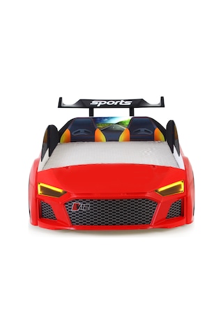 Kırmızı Arabalı Yatak V12 Audi Full Ledli Kumandalı Ve Müzikli