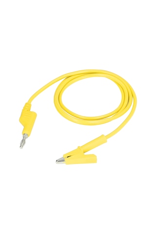 Ximistore9 J.70035-1 Elektrik Testi Kablosu - Sarı 4mm Muz Pluglu, Esnek Silikon Halka Kromlu, Akıllı Arac Bataryası Ve Voltaj Testi İçin Dayanıklı