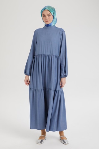 Armine Trend Kolları Lastikli Günlük Elbise-indigo 25yt953 İndigo