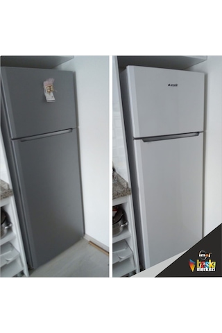 Buzdolabı Ve Bulaşık Makinesi Kapak Sticker Folyo Gri İnox