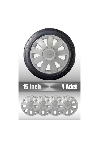 Ford Connect 15" İnç Uyumlu 4 Adet 1 Takım Gri Jant Kapağı