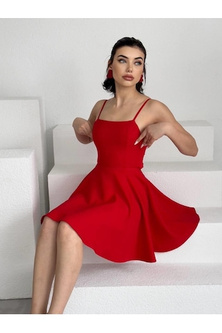 Pole İp Askılı Elbise Altın