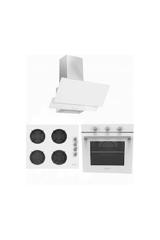 Exep Eco Line EF-240 - EO-320 - ED-401 Beyaz Ankastre Set