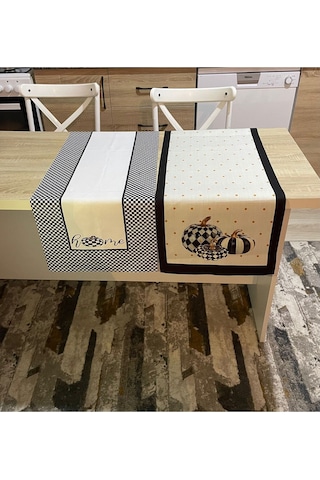 Balkabağı Desen Runner Ve Home Desen Runner 40 X 140 Ikili Paket Renkli