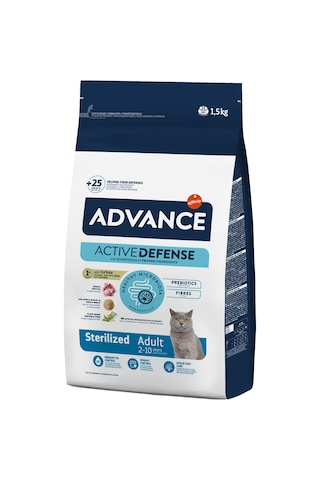Advance Sterilised Hindi Etli Kısırlaştırılmış Yetişkin Kedi Maması 1500 G
