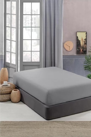 Bebesi Çift Kişilik Havlu Çarşaf Takımı Renk Açık Gri 150x200 Cm Açık Gri