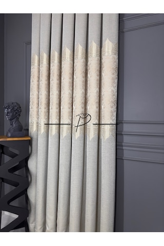 Fon Perde Pano Fonluk Nilo Desen - Krem