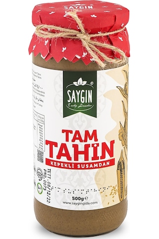 Saygın Doğal Tam Susam Tahini 500 G