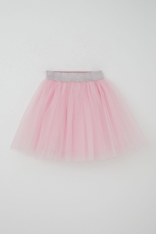 Breeze Kız Çocuk Tütü Etek Beli Sim Detaylı Lastikli 5-10 Yaş, Pembe Pembe