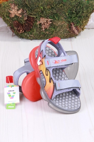 Vicco 332.b25y.256 Jack Gri Rahat Esnek Işıklı Erkek Çocuk Sandalet Gri