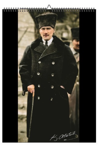 Mustafa Kemal Atatürk Fotoğraf Kağıdına Baskılı Poster Spiralli Ve Askılı 6 Sayfa