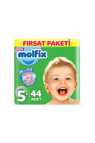 Molfix 3D Bebek Bezi 5+ Numara Junior Plus Fırsat Paketi 44 Adet