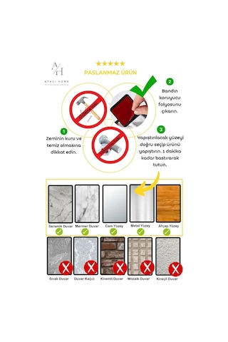 Atacı 1. Kalite Siyah Paslanmaz Yapışkanlı Banyo Rafı Şampuanlık Sabunluk Banyo Duş Askısı Siyah