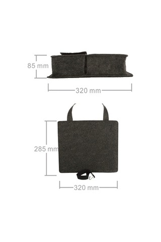 Keçe Araba Saklama Çantası Araba Arka Koltuk Asılı Organizatör Çantası Siyah