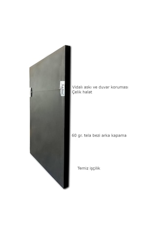 Yağlı Boya Dokulu Tablo Modern Renkli Balerin Siyah Çerçeveli U05003-178955