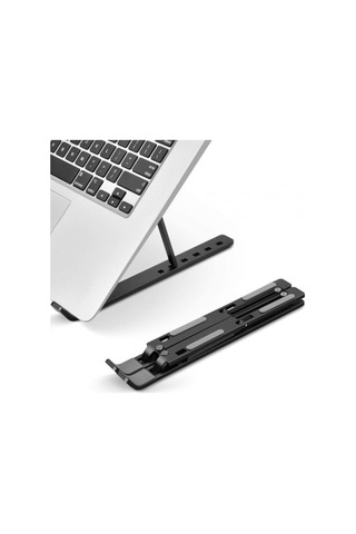 Stand 7 Kademeli Ayarlı Katlanabilir Laptop Tablet Standı Siyah