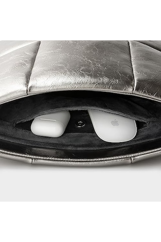 Kabarık Dizüstü Bilgisayar Kılıfı 13 İnç 14 İnç, Çapraz Askılı Puffer Laptop Taşıma Çantası, Macbook