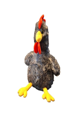 Sesli Çilli Horoz Peluş Oyuncak 35 Cm Uyku Ve Oyun Arkadaşı Tavuk Civciv Ördek Kuş Beyaz
