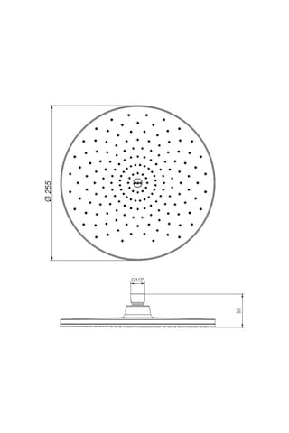 Eca Dalia Banyo Yuvarlak Duş Başlığı 25x25 Mat Siyah 102145066c1 Siyah