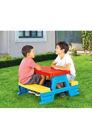 Dolu Piknik Masası Kırmızı 3008 Çok Renkli