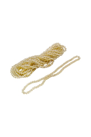 6 Mm Açık Bej Kristal Cam Boncuk 1 Dizi - 80-85 Adet